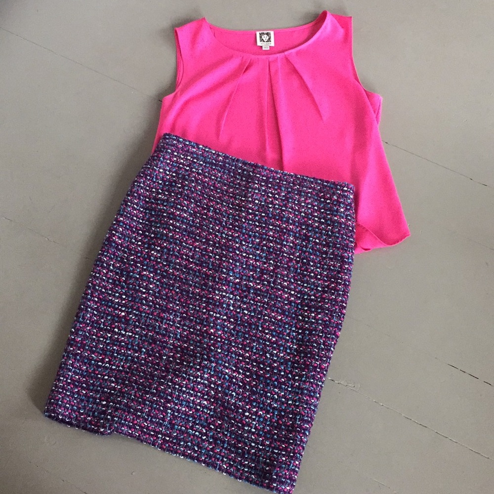 Anne Klein sleeveless pink blouse